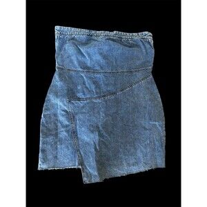 Beginning Boutique NWT Denim tube Mini Dress Asymmetric Hem, Bodycon Grunge Y2K